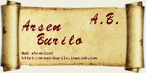 Arsen Burilo vizit kartica